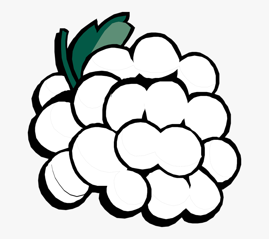 Strawberry Clipart Black And White - Grapes Clipart Black N White, Transparent Clipart