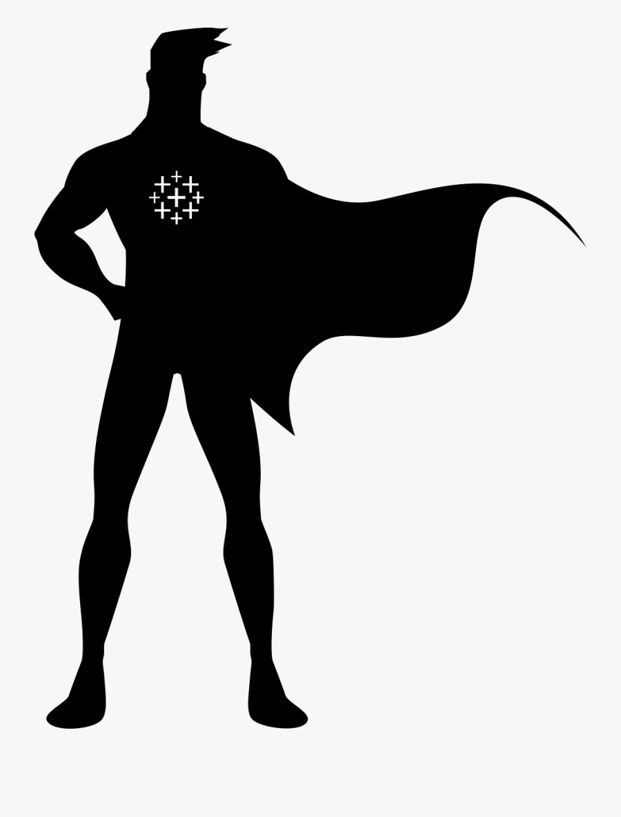 Sticker Design Superhero Ambiance Sticker Kc6154 - Superhero Silhouette Transparent Background, Transparent Clipart