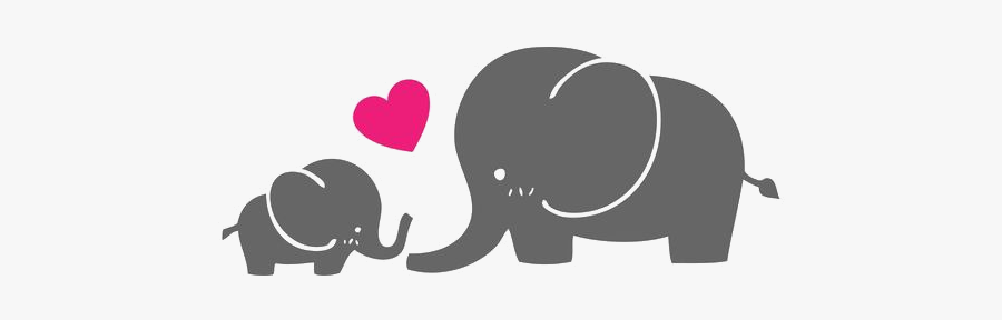 Elephant Parent-child Baby Clipart Cartoon Transparent ...