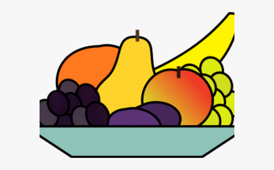 Strawberry Clipart Prutas - Fruits And Vegetables In A Bowl Drawing, Transparent Clipart