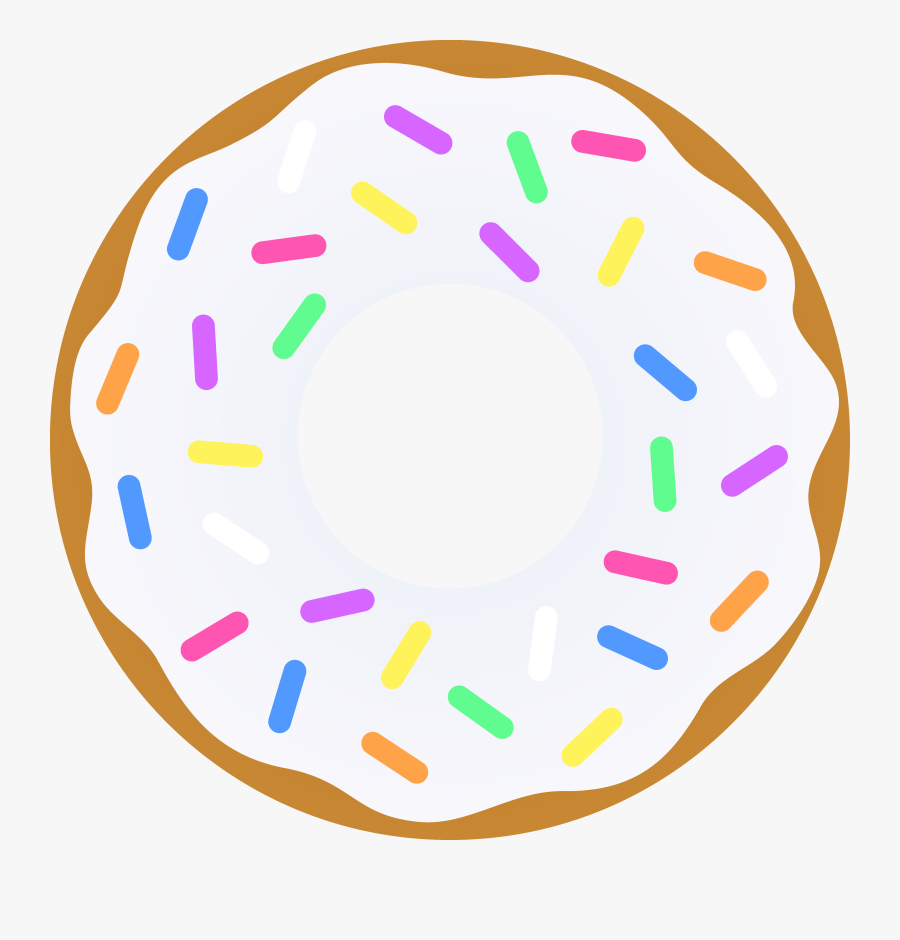 Vanilla Donut With Sprinkles - Donuts Clipart, Transparent Clipart