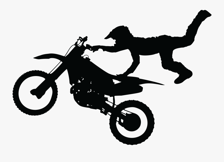 Motorcycle Bike Clipart For Free - Dirt Bike Silhouette, Transparent Clipart