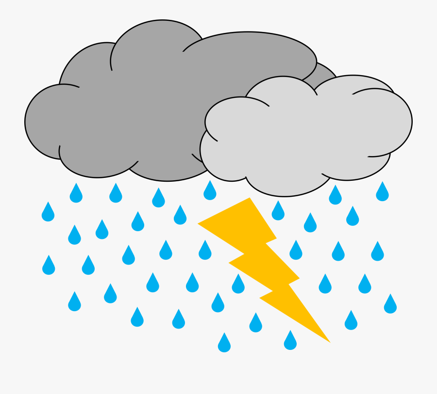 Clipart Thunderstorm - Thunder And Lightning Clipart, Transparent Clipart