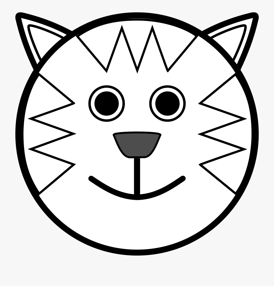 Superhero Black And White Superhero Clipart Black And - Cat Faces Clipart Black And White, Transparent Clipart