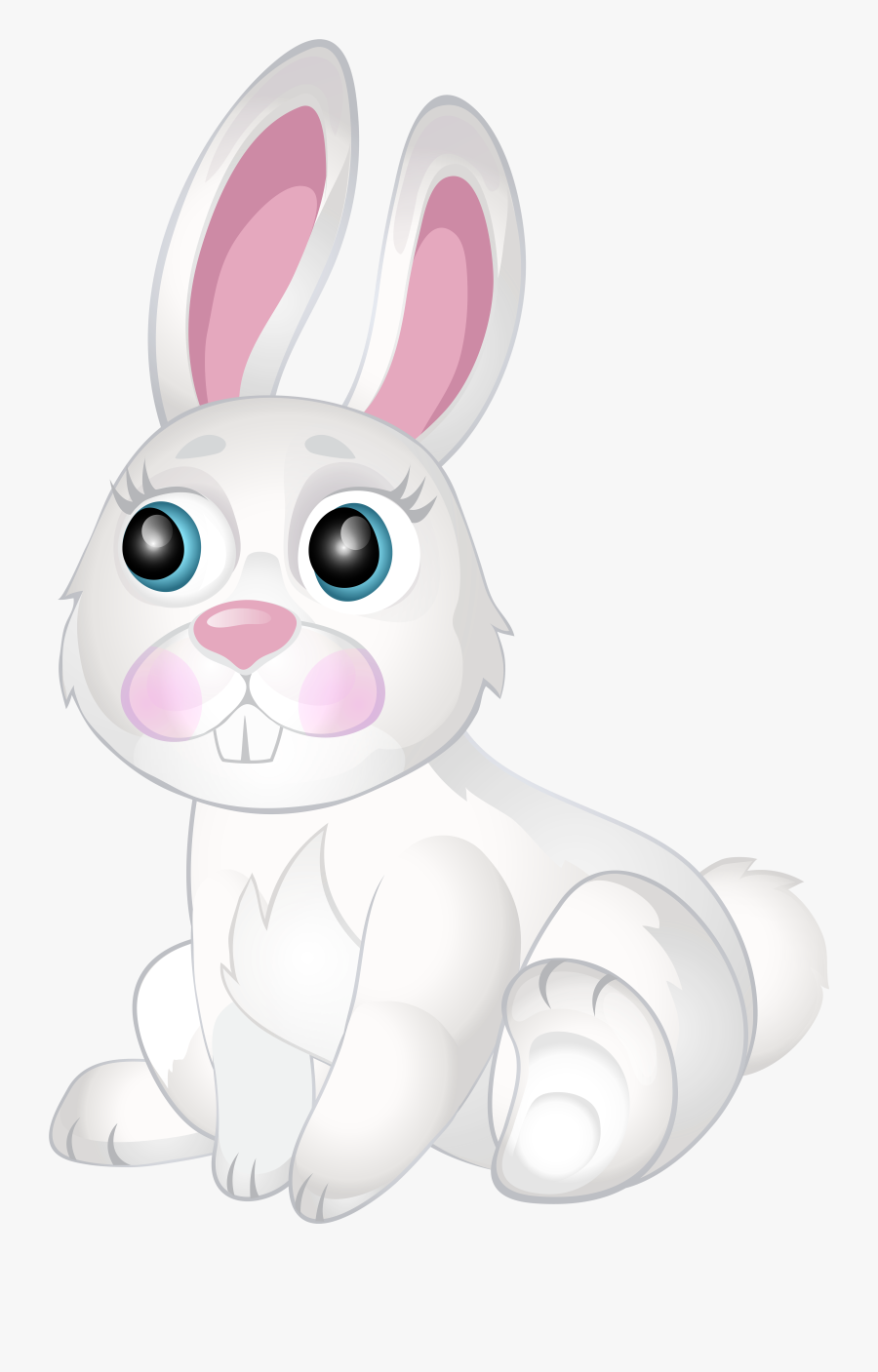 White Bunny Transparent Clip Art Image Gallery - Cartoon, Transparent Clipart
