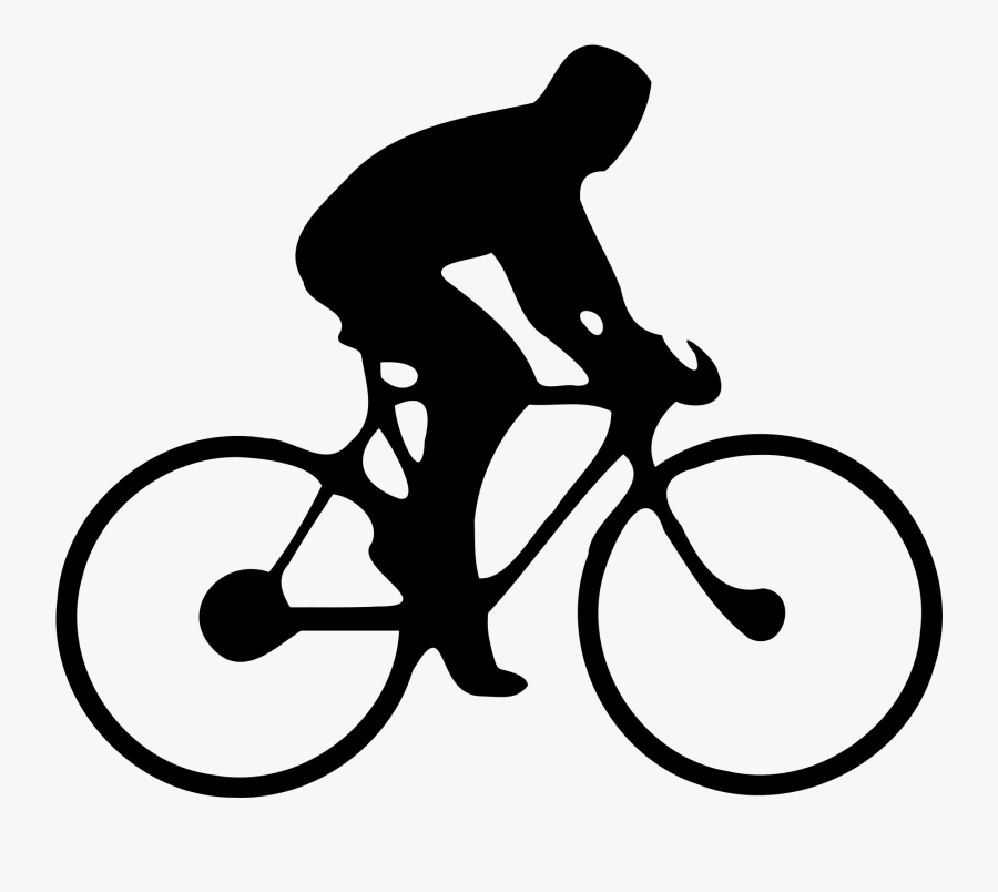 Transparent Bike Clipart - Bike Rider Silhouette Png, Transparent Clipart