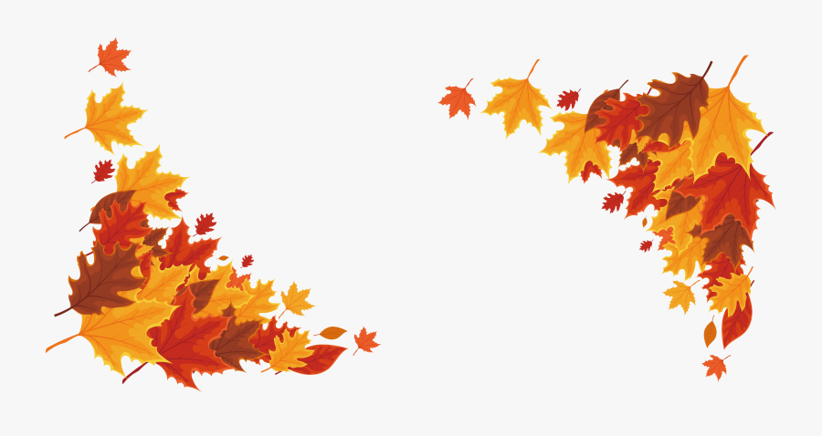 Fall Border Red Leaf Transprent Autumn Leaves Clipart - Autumn Leaves Border Png, Transparent Clipart