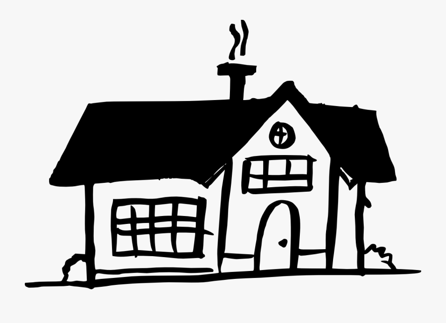 28 Collection Of Home Drawing Png - Cartoon House Black And White Png, Transparent Clipart
