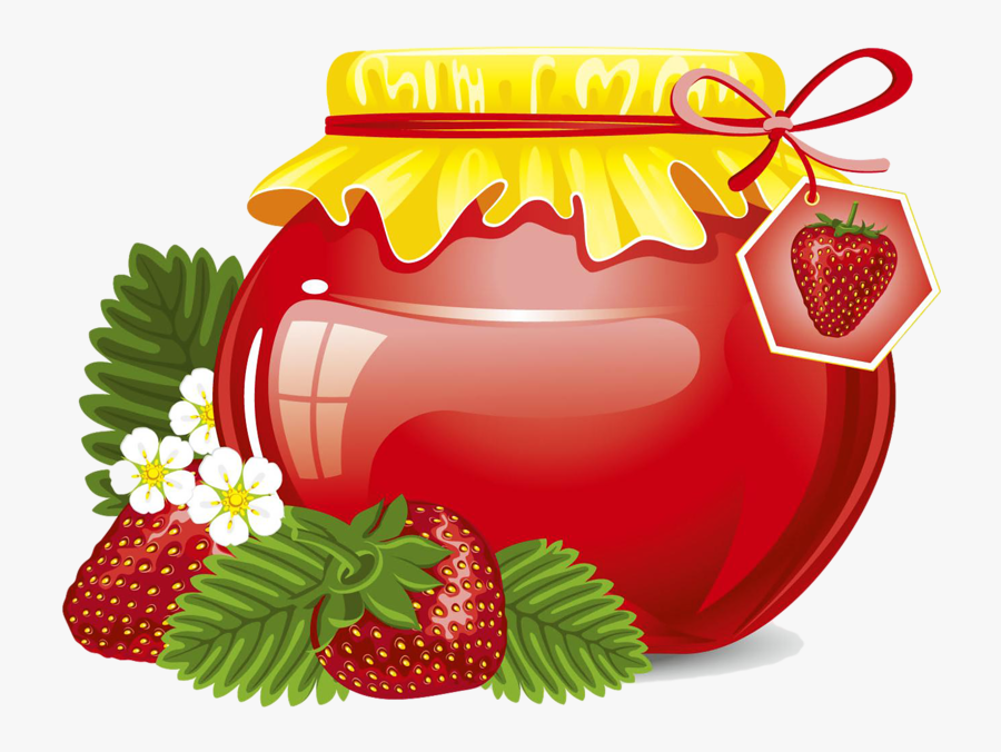 Strawberry Clipart Jar - Strawberry Jam Clipart, Transparent Clipart