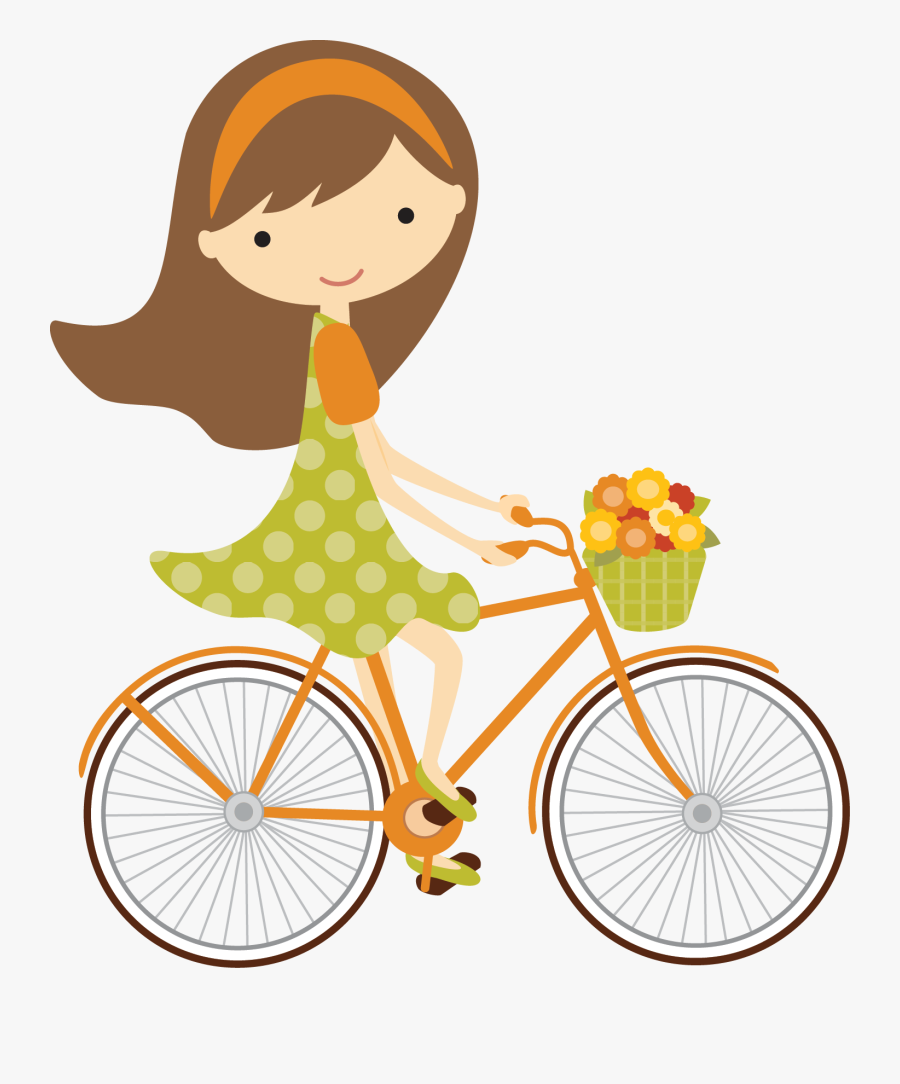 Bicicleta - Riding Bike Cartoon Png, Transparent Clipart