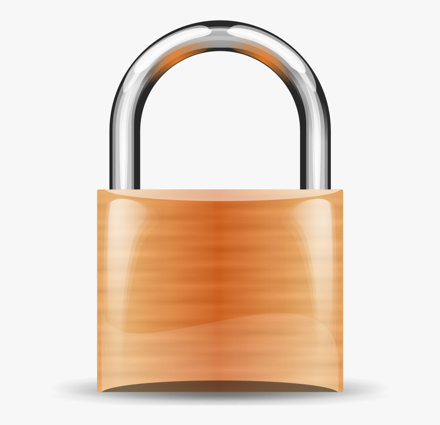 Padlock Orange - Gold Padlock, Transparent Clipart