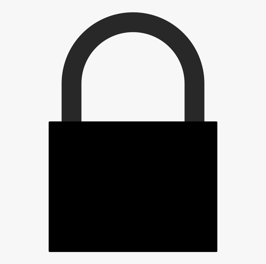 Onlinelabels Clip Art - Padlock Silhouette, Transparent Clipart