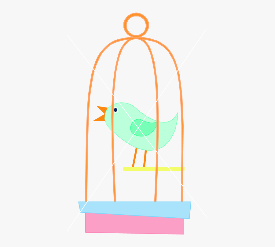 Bird In Cage Clipart - Cute Bird Cage Clipart, Transparent Clipart