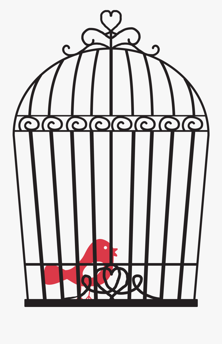 Clip Art Cage Png Image Purepng - Bird In Cage Png, Transparent Clipart