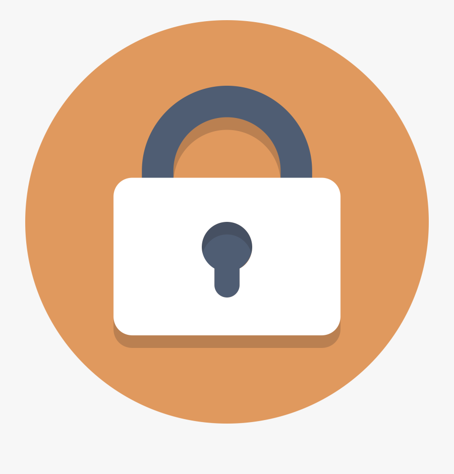 Padlock Clipart Locked - Lock Flat Icon Png, Transparent Clipart