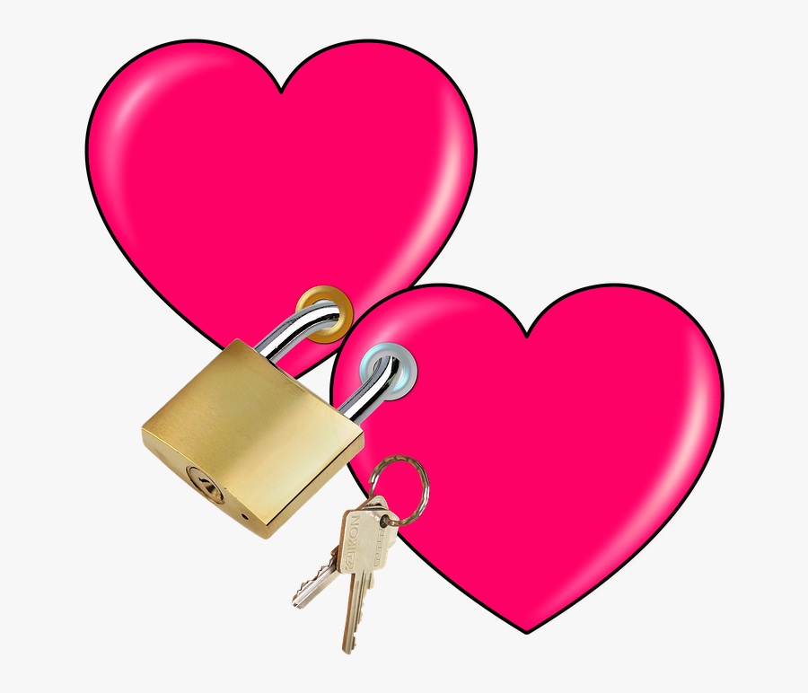 Padlock Clipart Heart - Two Hearts As One, Transparent Clipart