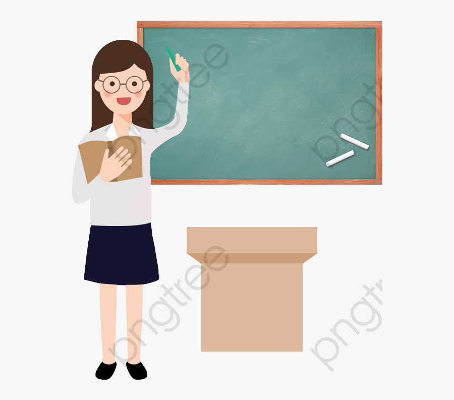 Cartoon Teacher, Teacher Clipart, Cartoon Clipart, - Professora No Quadro Desenho, Transparent Clipart