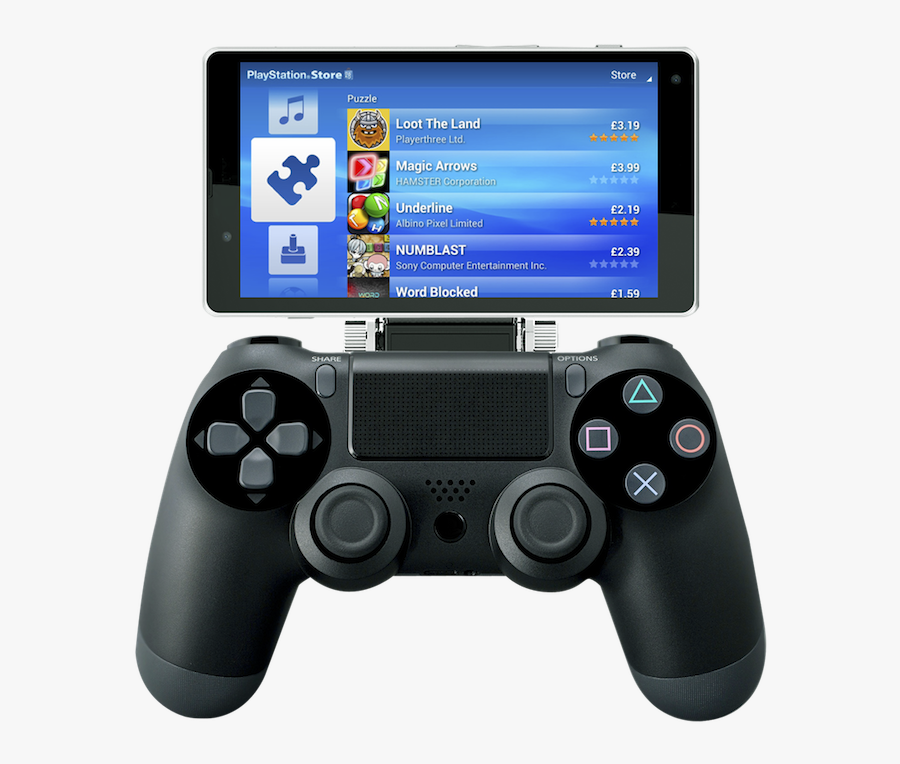 Android Clip Ps4 Controller - Playstation Controller With Screen, Transparent Clipart