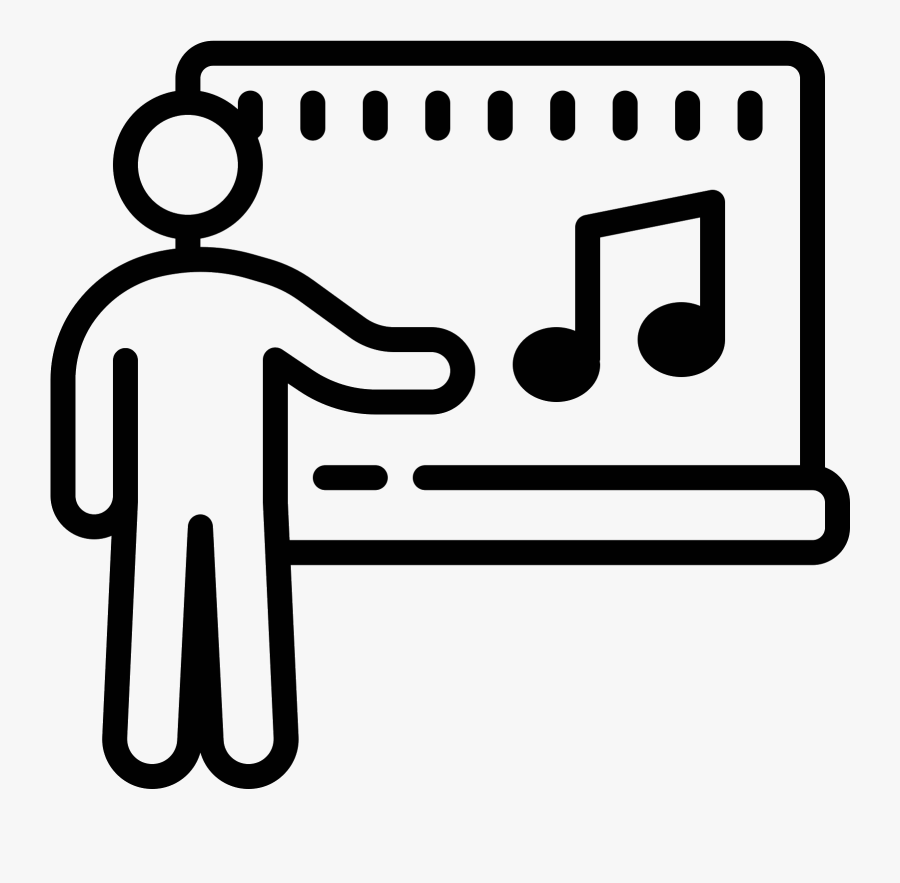 This Is A Teacher Standing In Front Of Their Blackboard - Aula Icon, Transparent Clipart