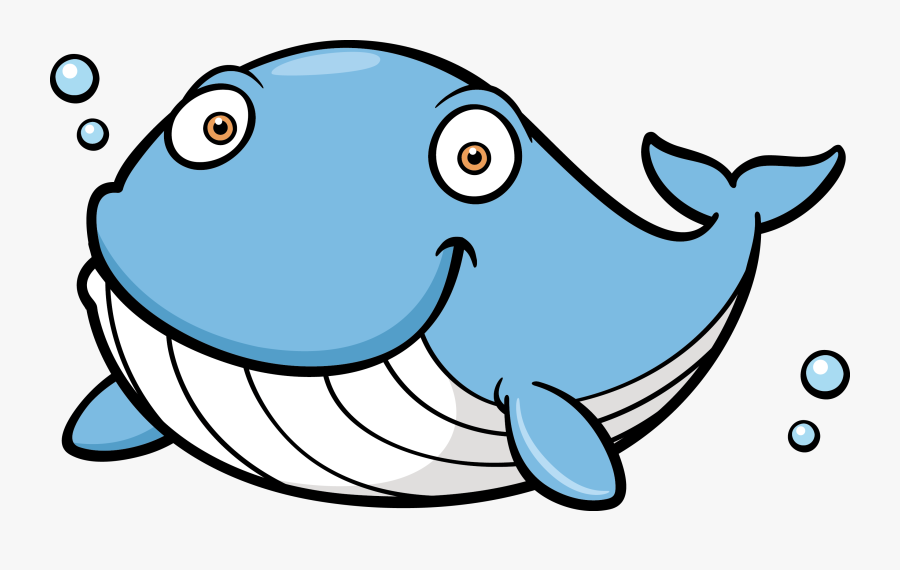 Cartoon Clipart Whale - Blue Whale Cartoon Png, Transparent Clipart