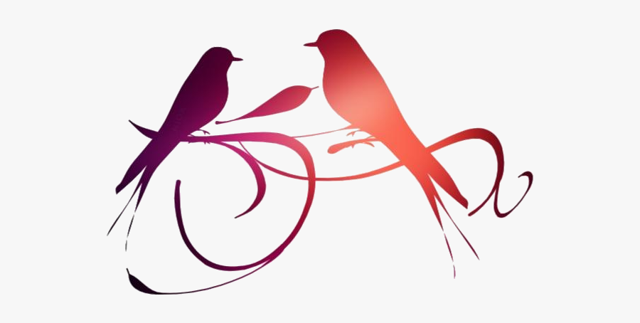 Wedding Bird Cage Png Transparent Images - Love Birds Black And White, Transparent Clipart