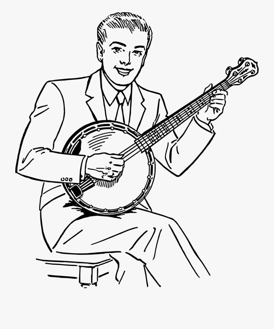 Man Playing Banjo Clipart, Vector Clip Art Online, - Do You Want To Learn To Play Banjo, Transparent Clipart