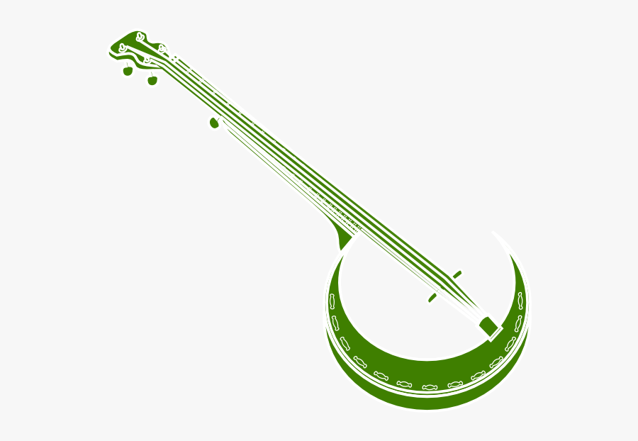 Green Banjo, Transparent Clipart