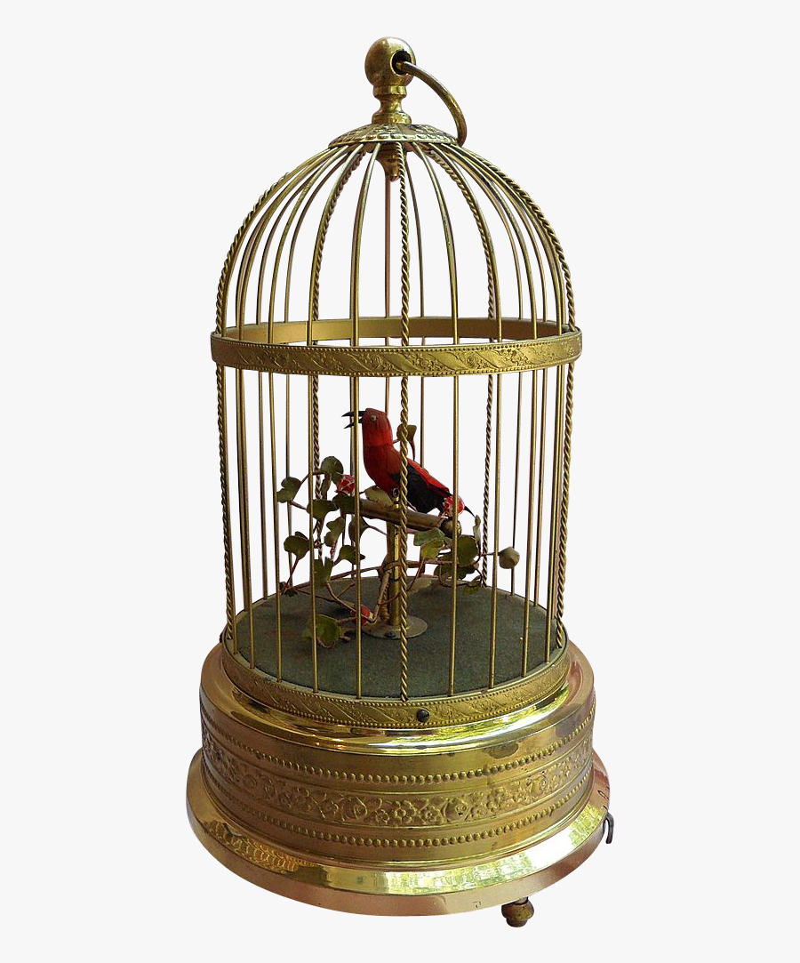 Transparent Birdcage Clipart - Bird In Cage Transparent Background, Transparent Clipart