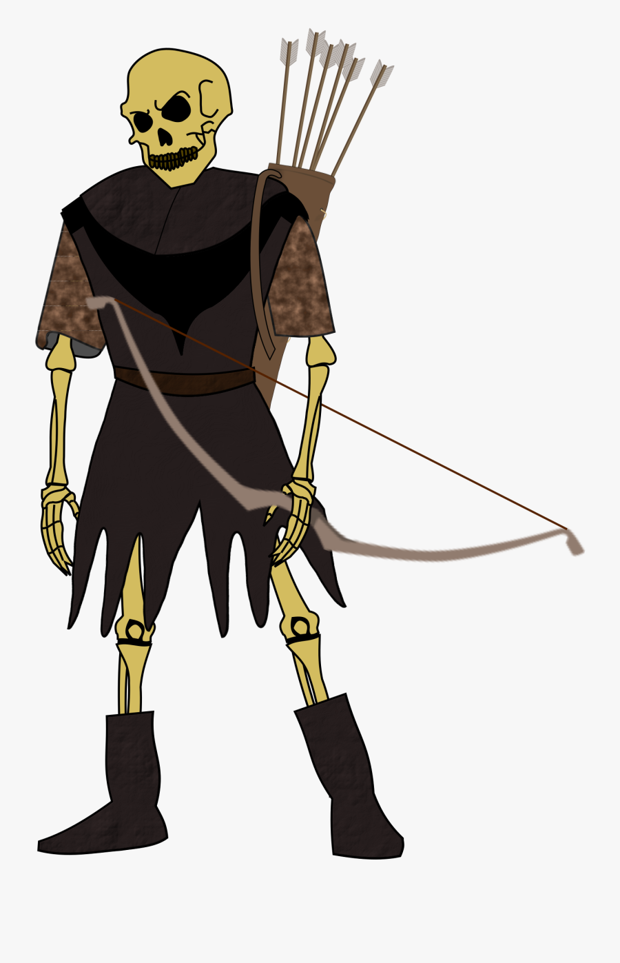 Transparent Cartoon Arrow Png - Undead Archer, Transparent Clipart