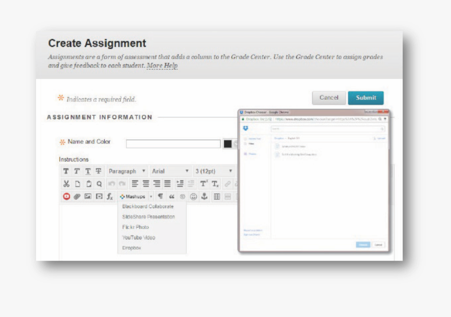 how to create assignment in blackboard