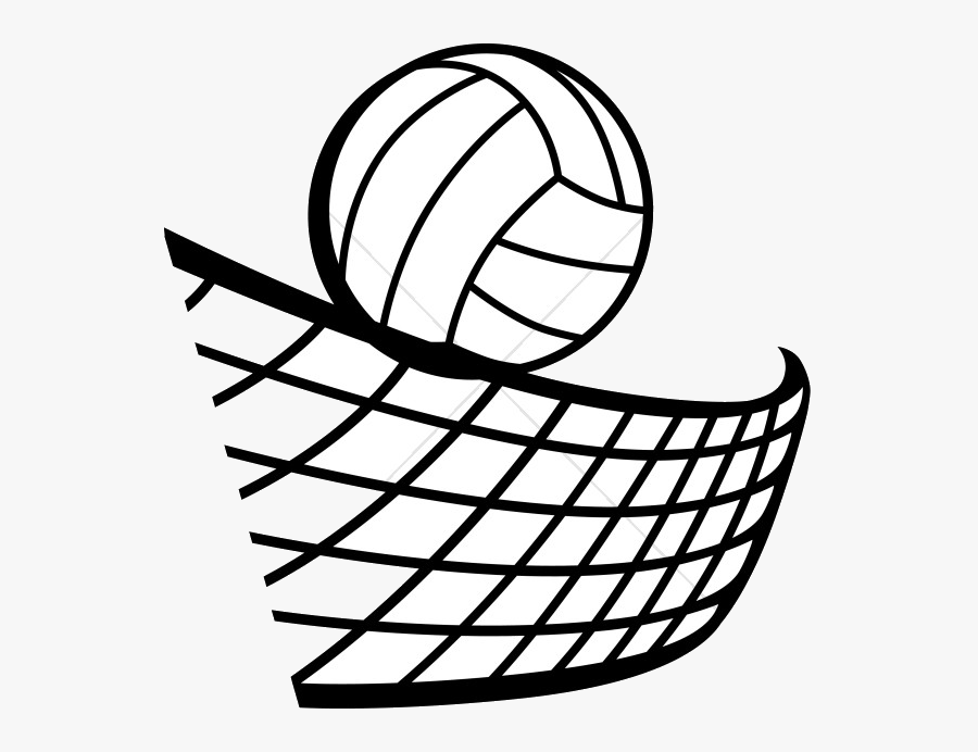 Volleyball In Black And White Youth Program Clipart - Volleyball Black And White Clipart, Transparent Clipart