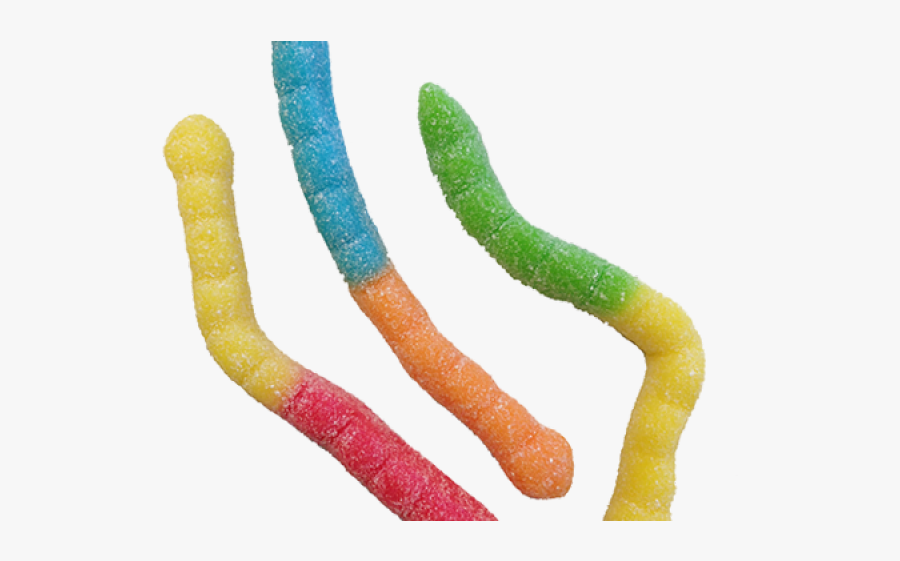 Worms Clipart Candy - Sour Gummy Worm Png, Transparent Clipart