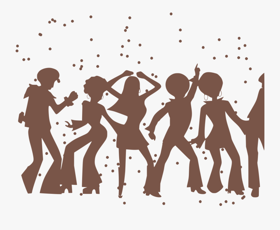 Disco Silhouette, Transparent Clipart
