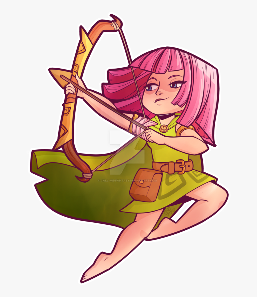 Transparent Archer Clipart - Archer Clash Royale Drawing, Transparent Clipart