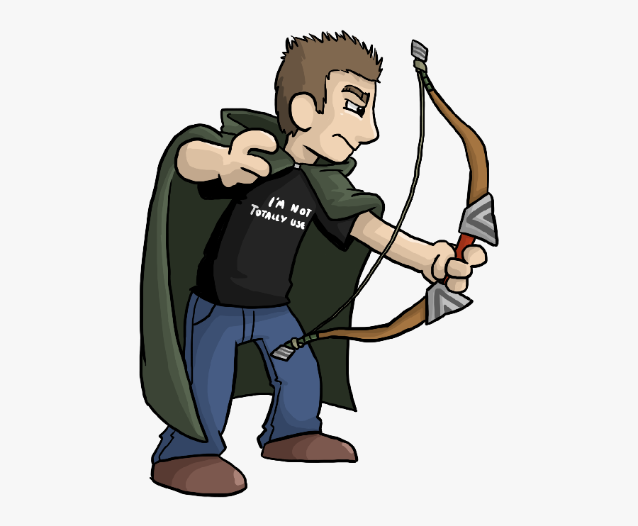It S Me It S Me And I M A Badass Archer I M Even Wielding - Cartoon, Transparent Clipart