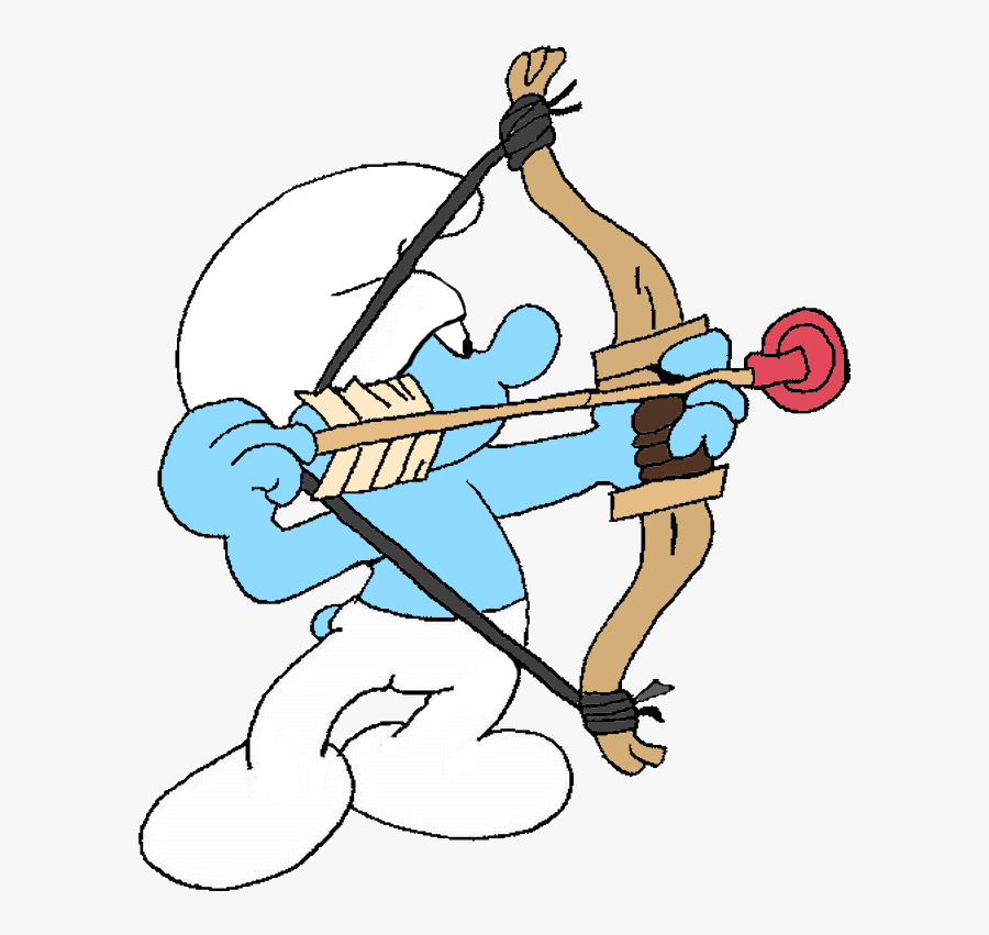 Transparent Archery Png - Archer Clumsy Smurf, Transparent Clipart