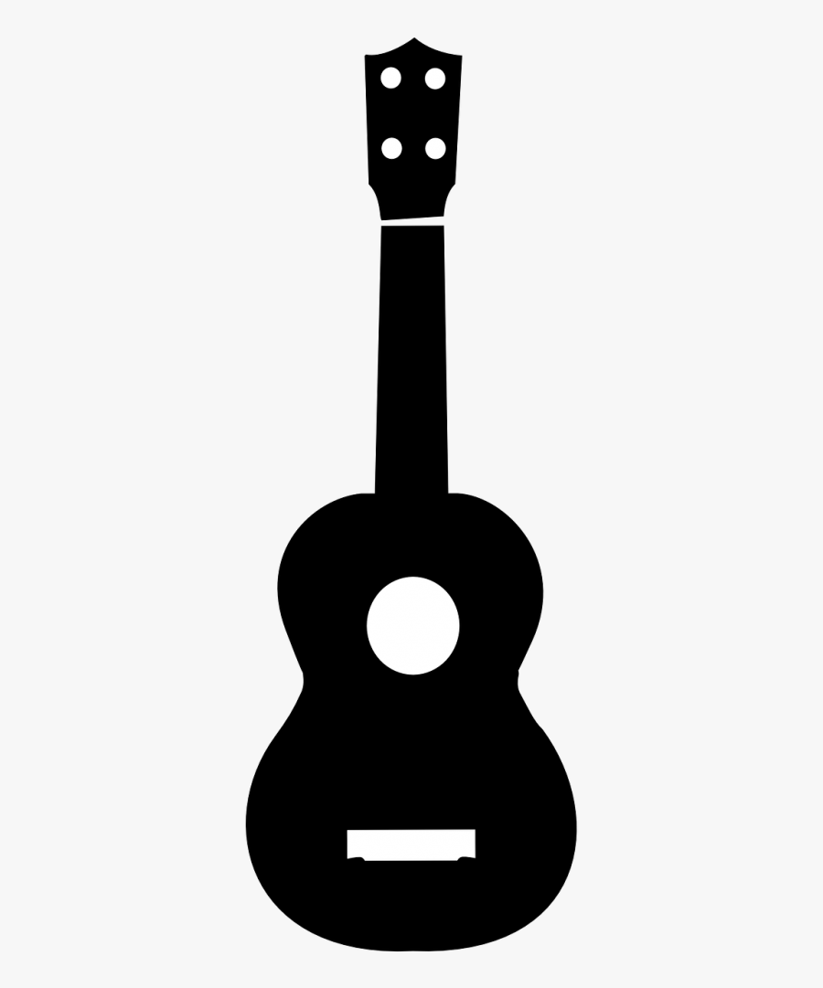 Guitare Ukulele Banjo - Ukulele Clipart Black, Transparent Clipart