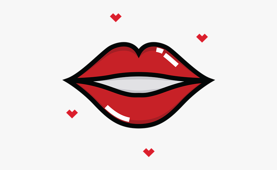 Cartoon Lips Clipart - Labios San Valentin, Transparent Clipart