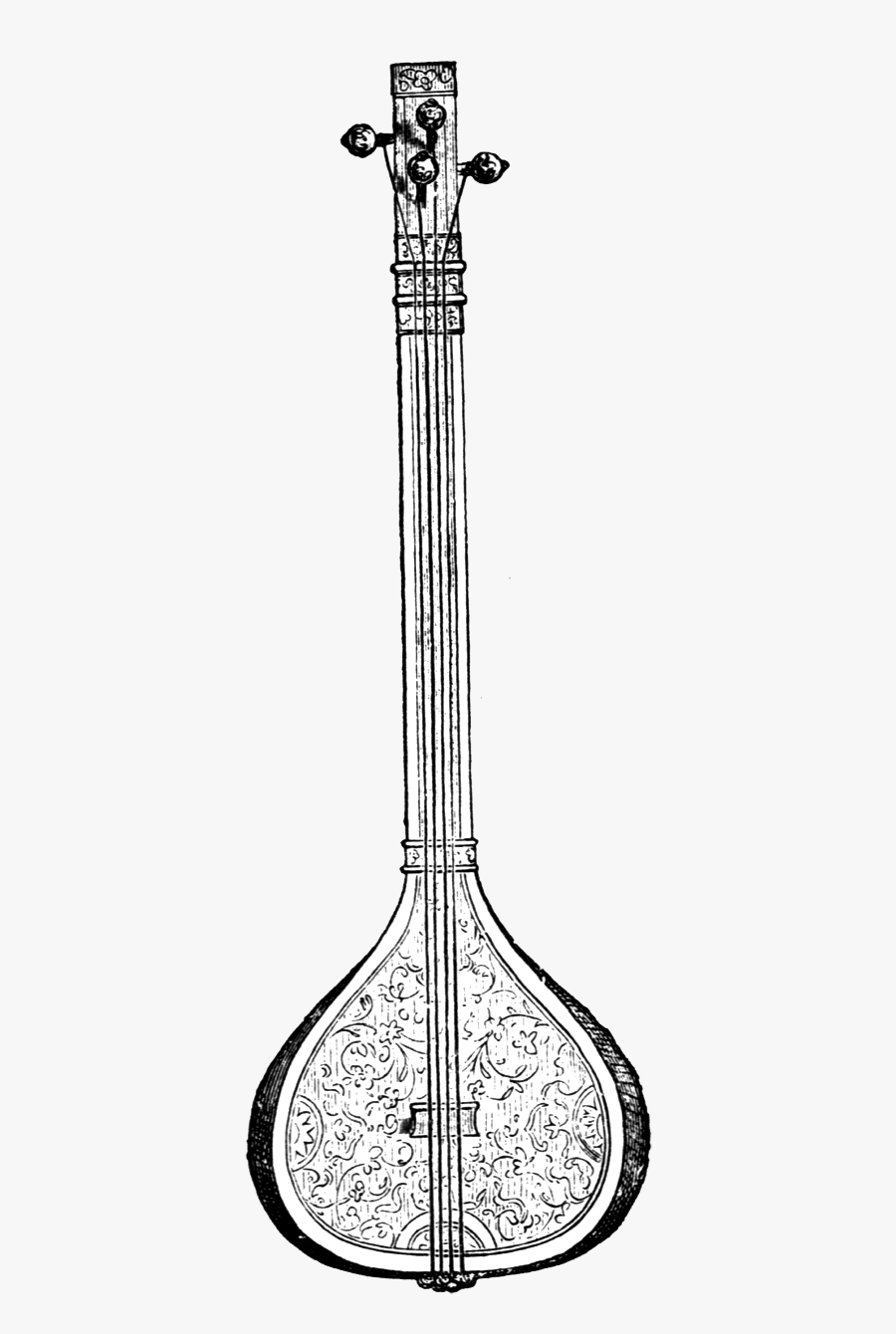 Indian Musical Instruments, Transparent Clipart