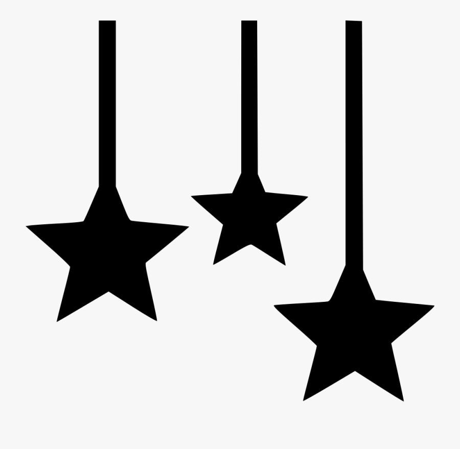 Stars Icon Png - Black Hanging Stars Transparent, Transparent Clipart