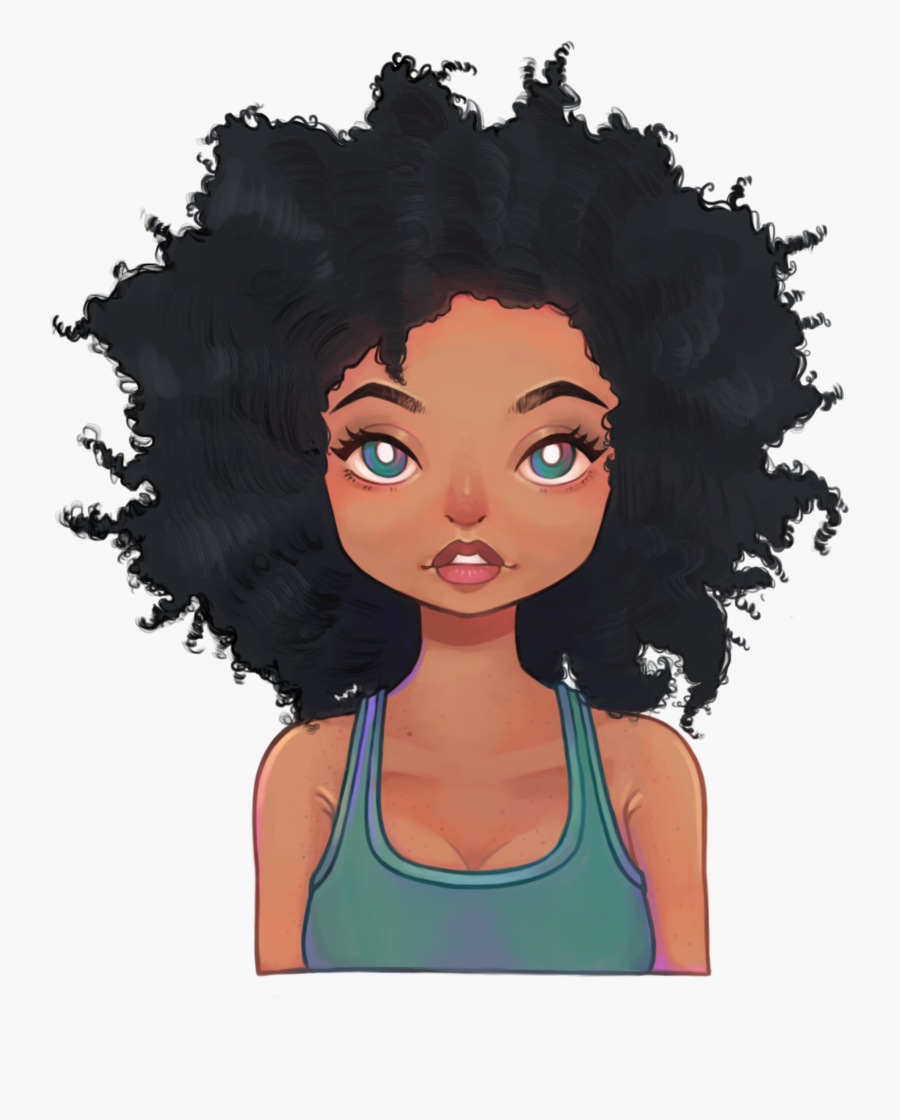 Drawing Afro Transparent Png Clipart Free Download - Drawing Afro Textured Hair, Transparent Clipart