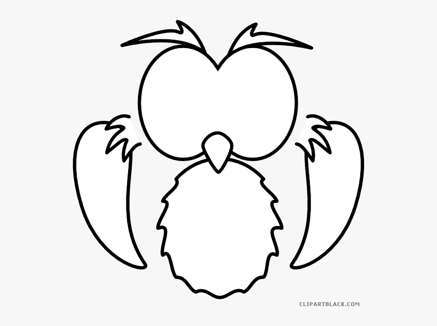 Owl Outline Animal Free Black White Clipart Images - Green Owl Clip Art, Transparent Clipart