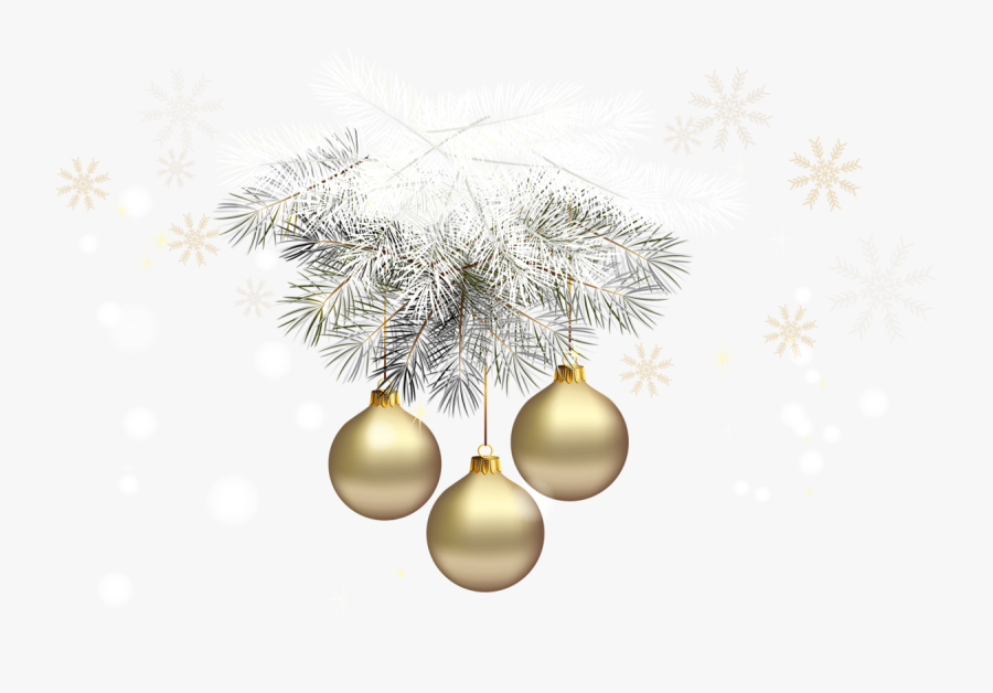 Gold Christmas Clip Art - Gold Christmas Decorations Png, Transparent Clipart