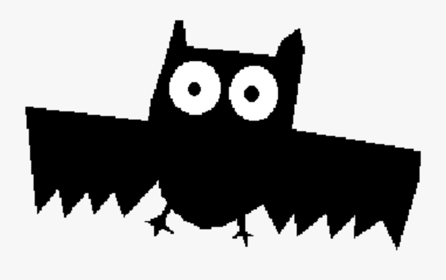 Owl,bat,silhouette - Nickelodeon Bat, Transparent Clipart