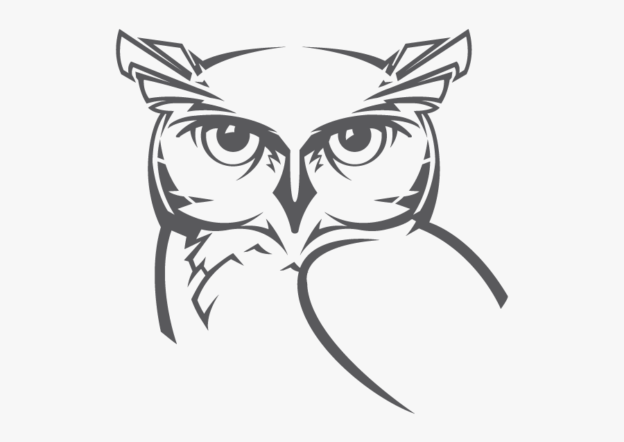 Transparent Wise Owl Clipart Black And White - Black White Owl Clipart, Transparent Clipart