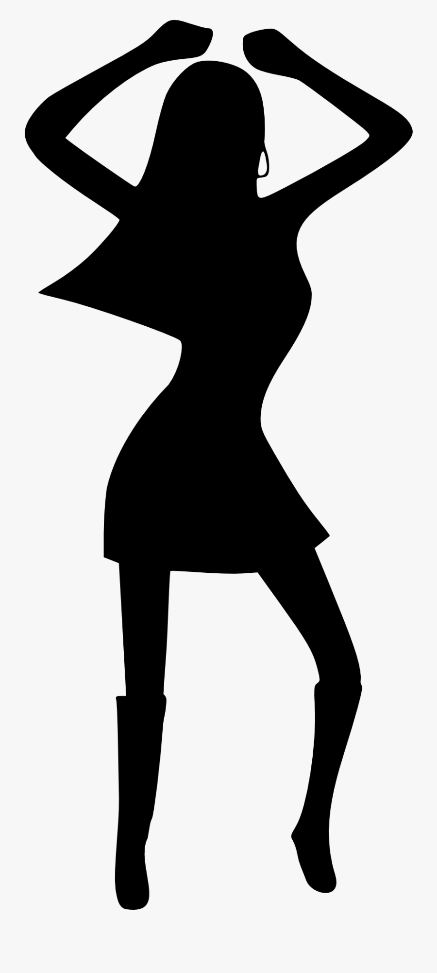 Clip Art Black Woman Dancing - Disco Silhouette, Transparent Clipart