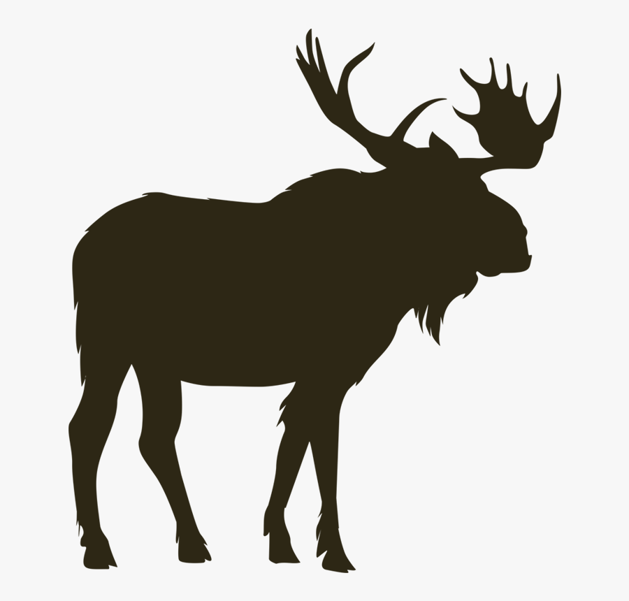 British Columbia Hunting Lodge And Area - Moose Silhouette Vector, Transparent Clipart