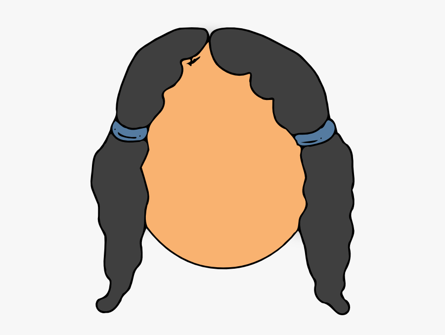 Cartoon Girl Blank Face, Transparent Clipart