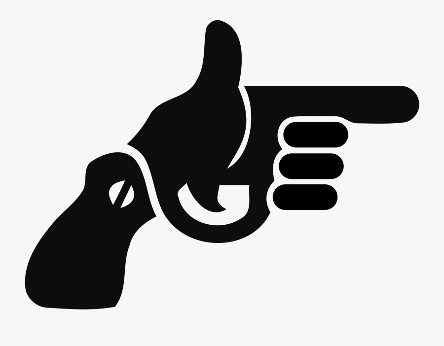 Transparent Parasitism Clipart - Cartoon Hand Gun Png, Transparent Clipart