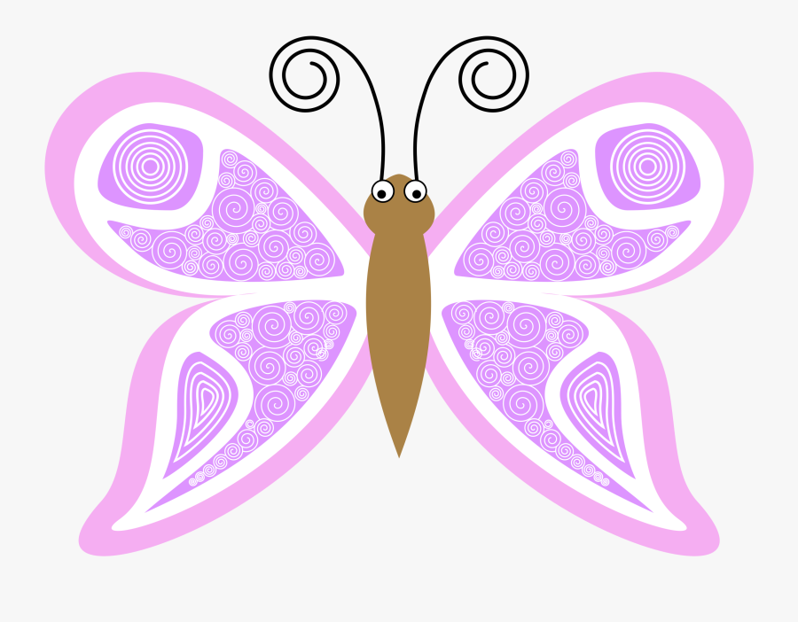 Openclipart Org Butterfly - Girly Butterfly, Transparent Clipart